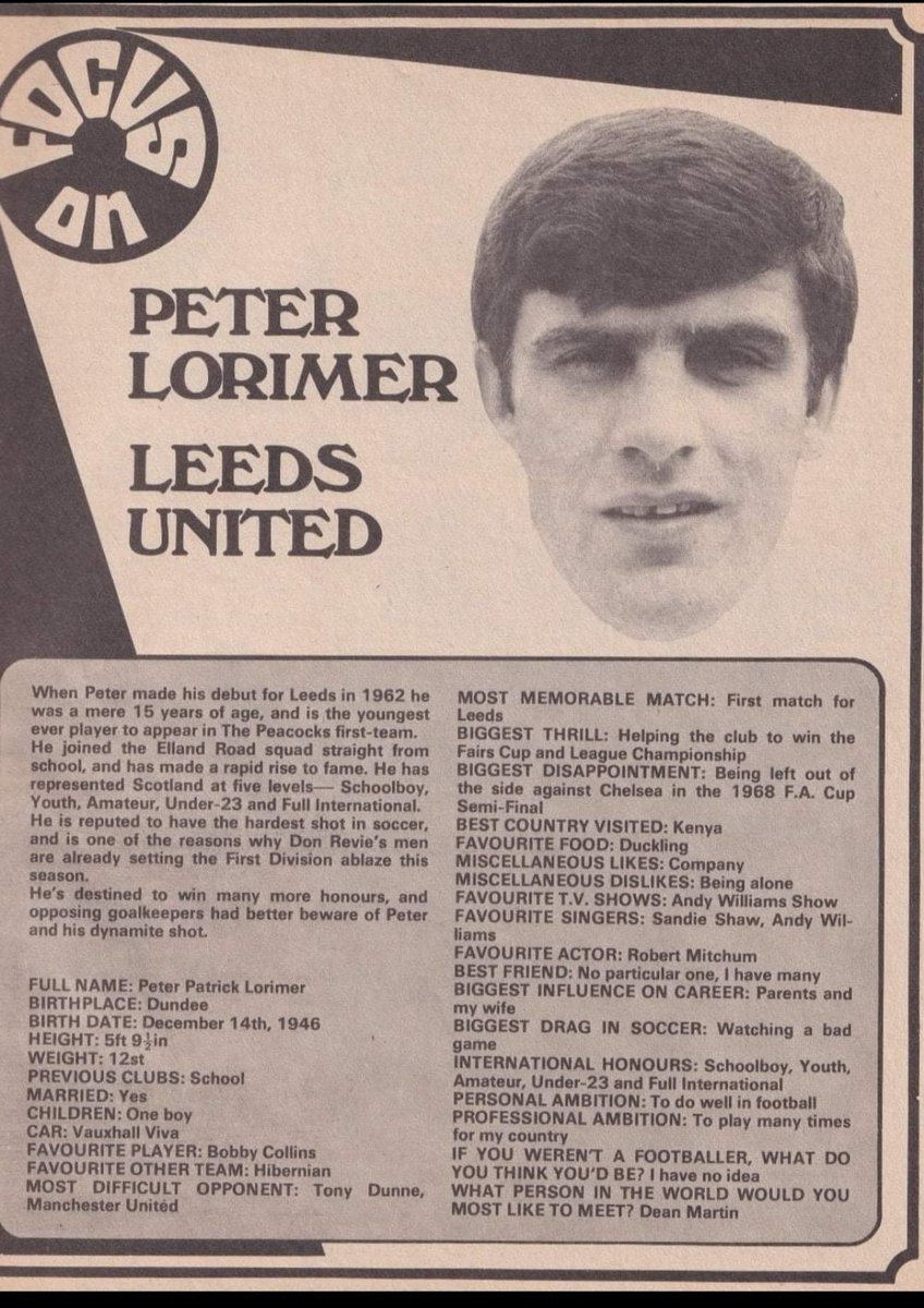 bobbyrob1974's tweet image. RIP to football legend Peter Lorimer. The guy had class as you need to read his interview who his other favourite team was @HibernianFC old school classy player in his day for @LUFC and @ScotlandNT #RIPPeterLorimer