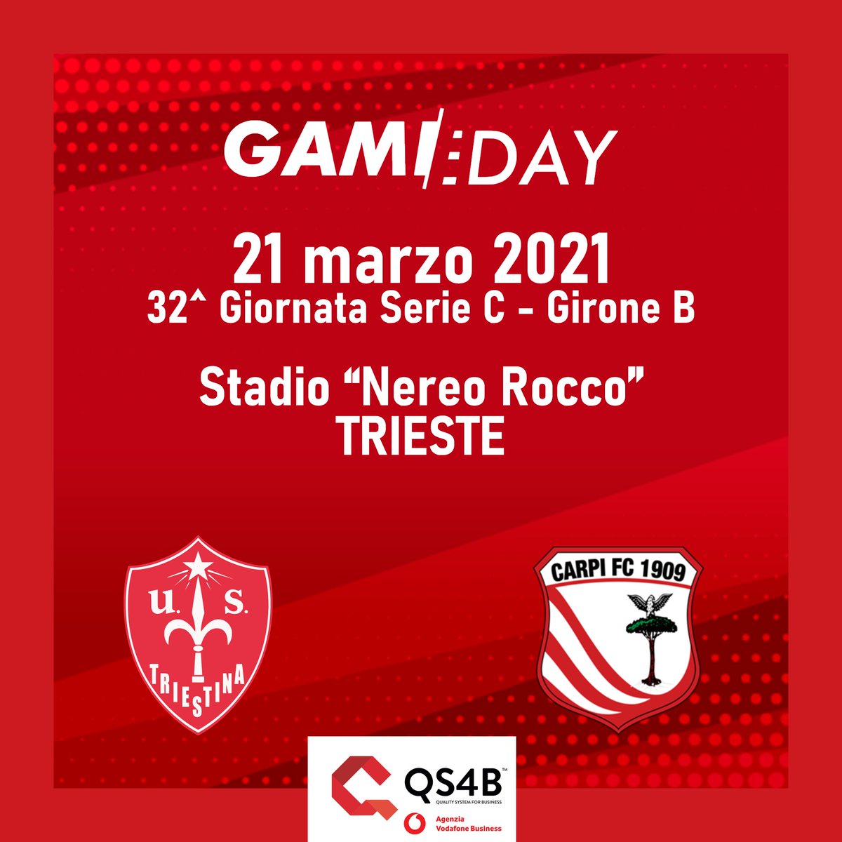 ac_carpi's tweet image. OGGI È GAME DAY!
Triestina vs Carpi - Ore 15:00

📺@ElevenSportsIT
🎧#Modena90 (Fm 88.2/App/Sito)
🔍Sito/Twitter Carpi

#ForzaCarpi #CarpiFc1909 #FieriDeiNostriColori #Gameday #Modena90 #ElevenSport #TRICAP #vodafonebusiness #telefonia #digitalizzazione #partnership 🇲🇨