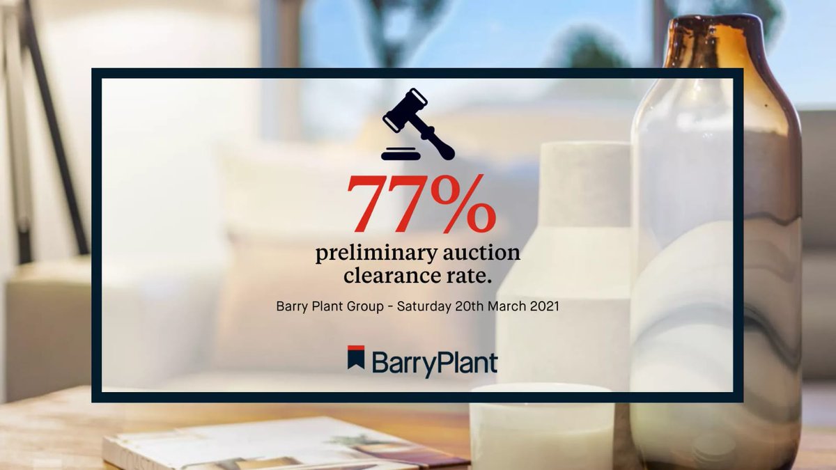 BarryPlantRE's tweet image. With #Easter fast approaching we saw #buyers keen to secure their new #home with competitive bidding at many of our #auctions. The #BarryPlant Group reported a preliminary #clearancerate of 77%.

#realestate #melbourne #victoria #auction #melbourneproperty