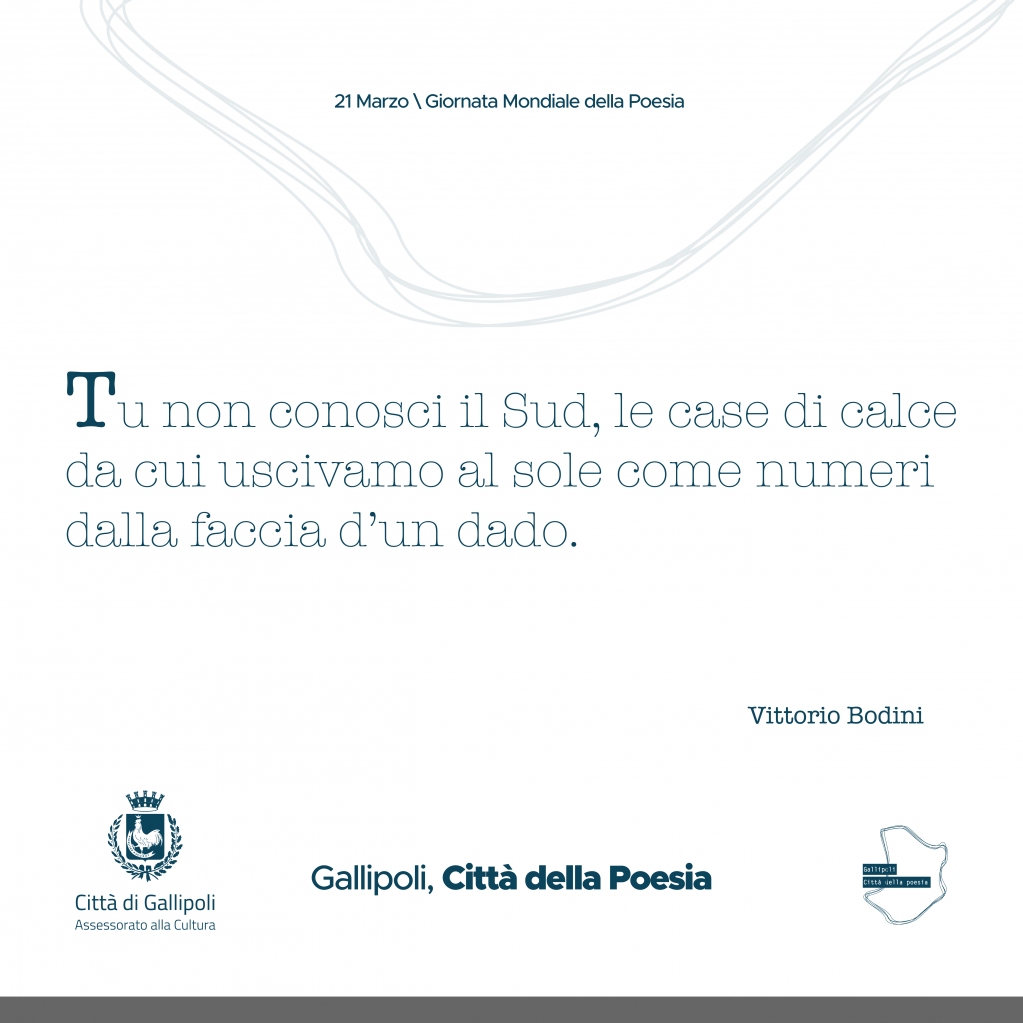 Gallipoli festeggia la giornata mondiale della poesia, adottata dall'UNESCO nel 1999 | 21 Marzo 2021 ✒️

#gallipoli #cittàdellapoesia #21marzo