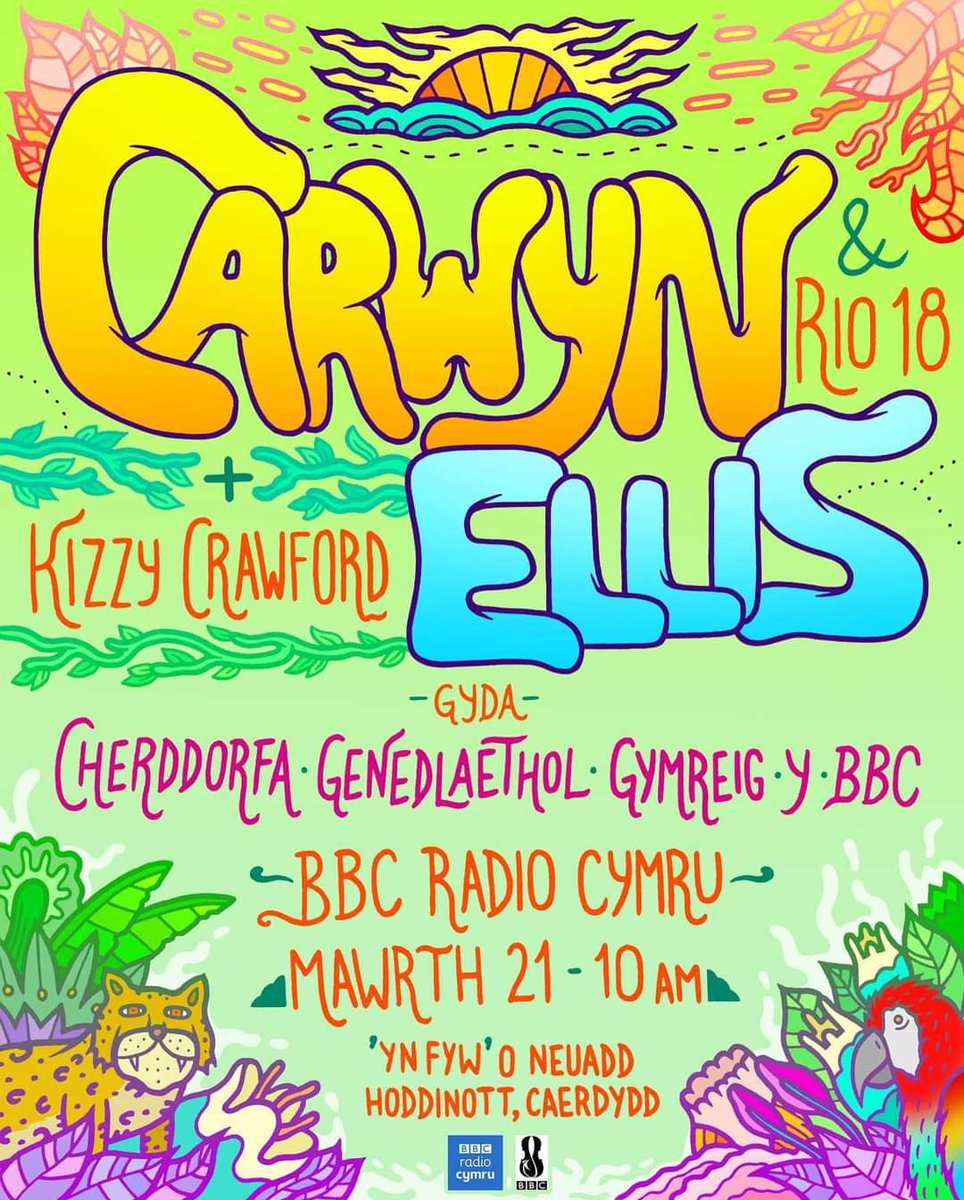 Falch iawn i fod yn rhan o hyn! Tiwniwch i <a href="/BBCRadioCymru/">Radio Cymru</a> am 10 bore 'ma i clywed <a href="/colorama_sound/">Carwyn Ellis & Rio 18</a> a <a href="/kizzkez/">kizzkez</a> yn chwarae efo'r <a href="/BBCNOW/">BBC NOW</a>!