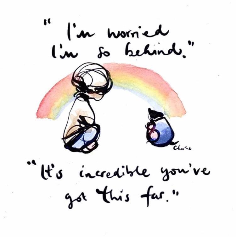 A message to the wonderful students <a href="/NetherthorpeSch/">Netherthorpe School</a> who worry they've fallen behind. 
❤️💚💙