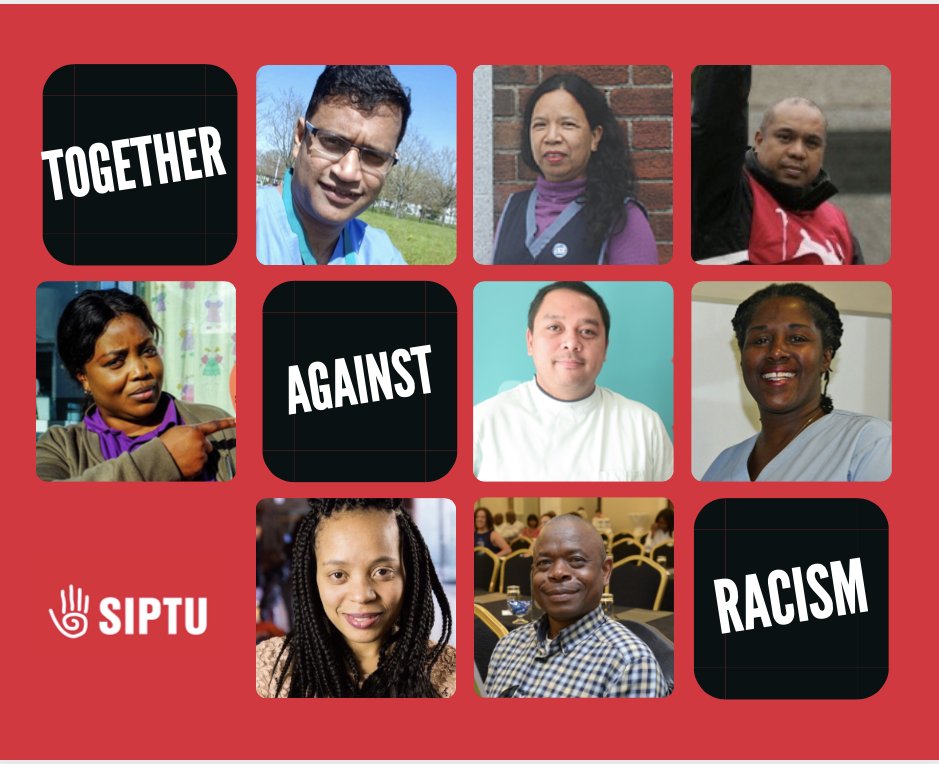 SIPTU's tweet photo. Racism has no place in our workplaces or communities. 

We stand #TogetherAgainstRacism with all people fighting for fairness at work and justice in society. https://t.co/RwGGQI8QAL