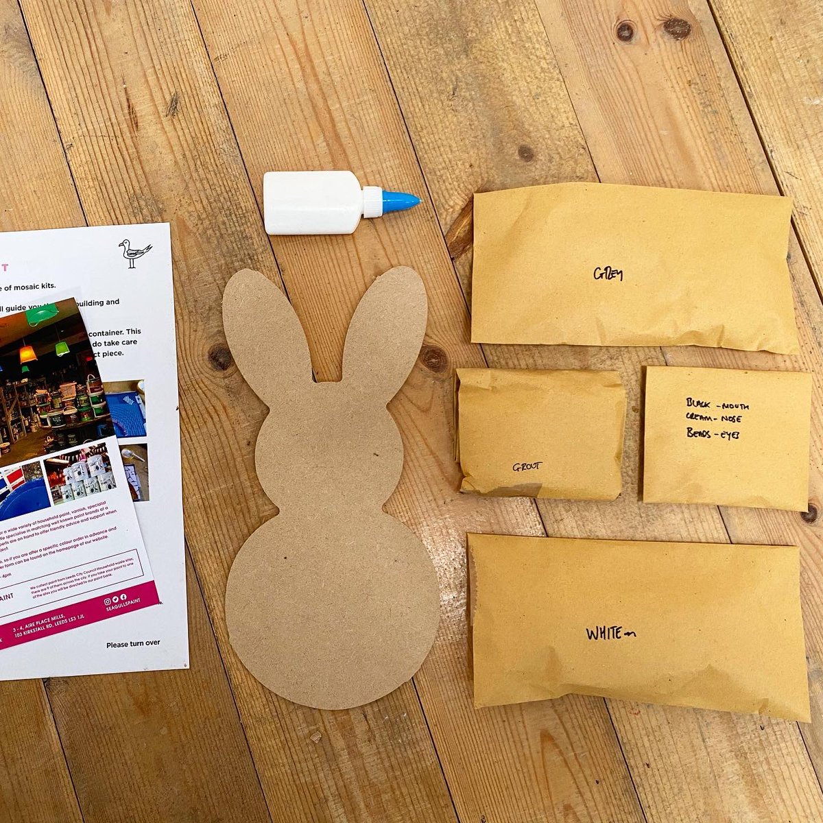 Looking for an alternative Easter  present to chocolate? How about a bunny or Easter egg mosaic kit? They can be purchased online in our new shop and either posted to you or collection from Seagulls. #mosaickit #eastermosaic #createathome #mosaic #craft