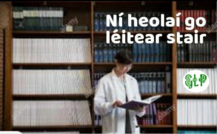 GaeilgeP's tweet image. Ní heolaí go léitear stair #eolas #stair #léitheoireacht #léamh #seanfhocal #gaeilge #gaeilgelepád #glp