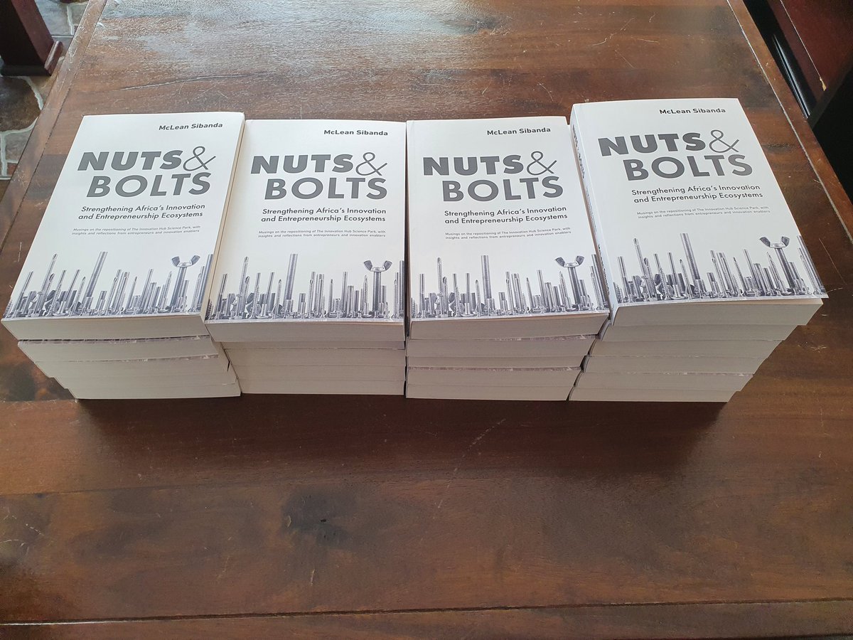 "Nuts &amp; Bolts" Great resource for innovators/entrepreneurs who need guidance and inspiration, for those who support entrepreneurs looking to develop their skills, leaders looking for new insights, and anyone who loves Africa - order yours at sibandalegacy.africa/?product=nuts-… #MakeItCount