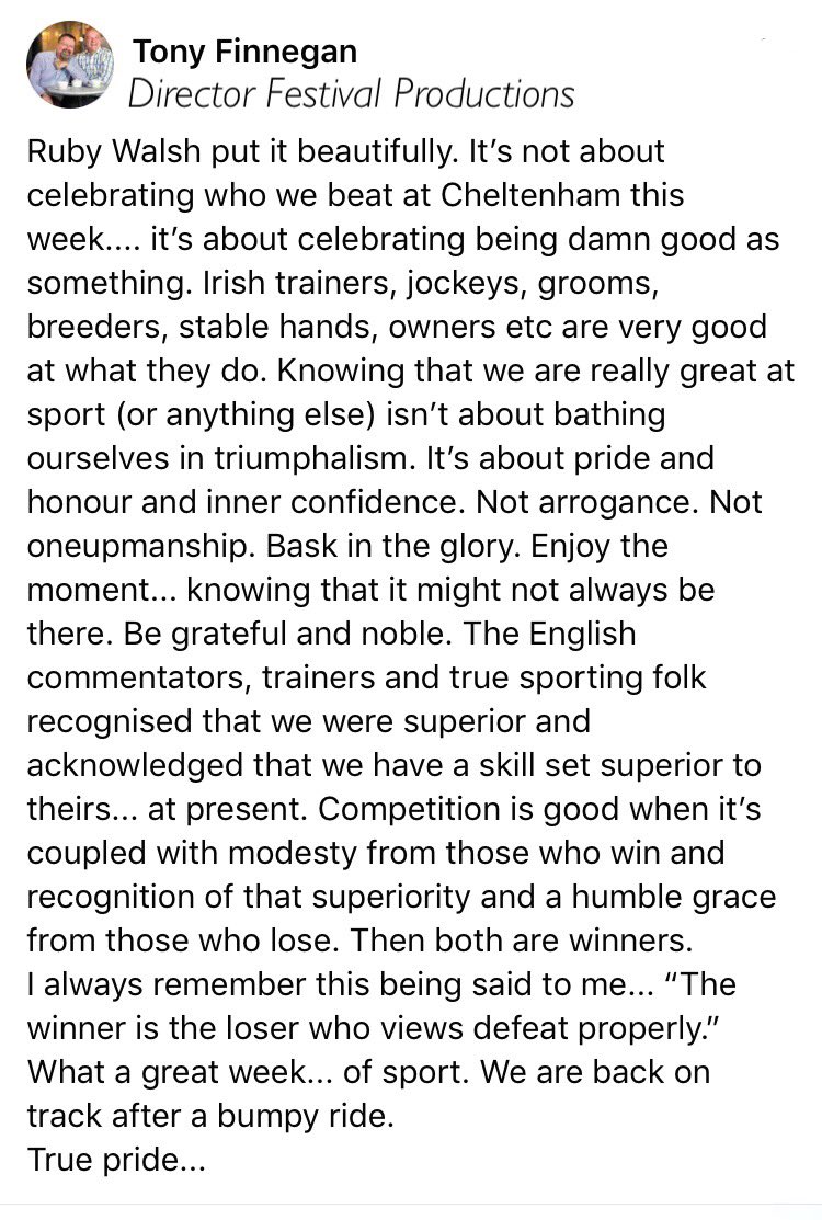 FestProductions's tweet image. Back on track after a bumpy ride! #truepride #Cheltenham #rubywalsh #CheltenhamFestival