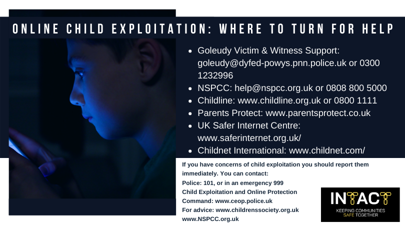 DyfedPowys's tweet photo. If you are worried about your child’s internet use, or who they’re talking to, there are lots of places you can get help and advice. If you need to report to us, please remember your child is not to blame, and we will never judge a victim. https://t.co/jJO7Kc89VT
