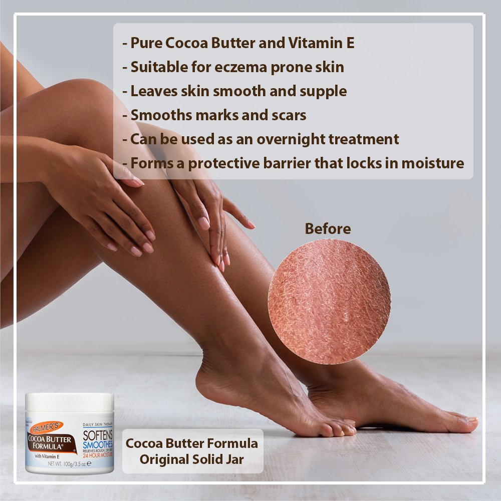 PalmersUK's tweet photo. Providing 24-hour hydration, our Original #SolidJar is made with ethically sourced #CocoaButter & Natural Vitamin E π§‘π«
Available at @Amazon, @BootsUK, @Superdrug, @Feelunique.
#jar101 https://t.co/sxab4rYfDs