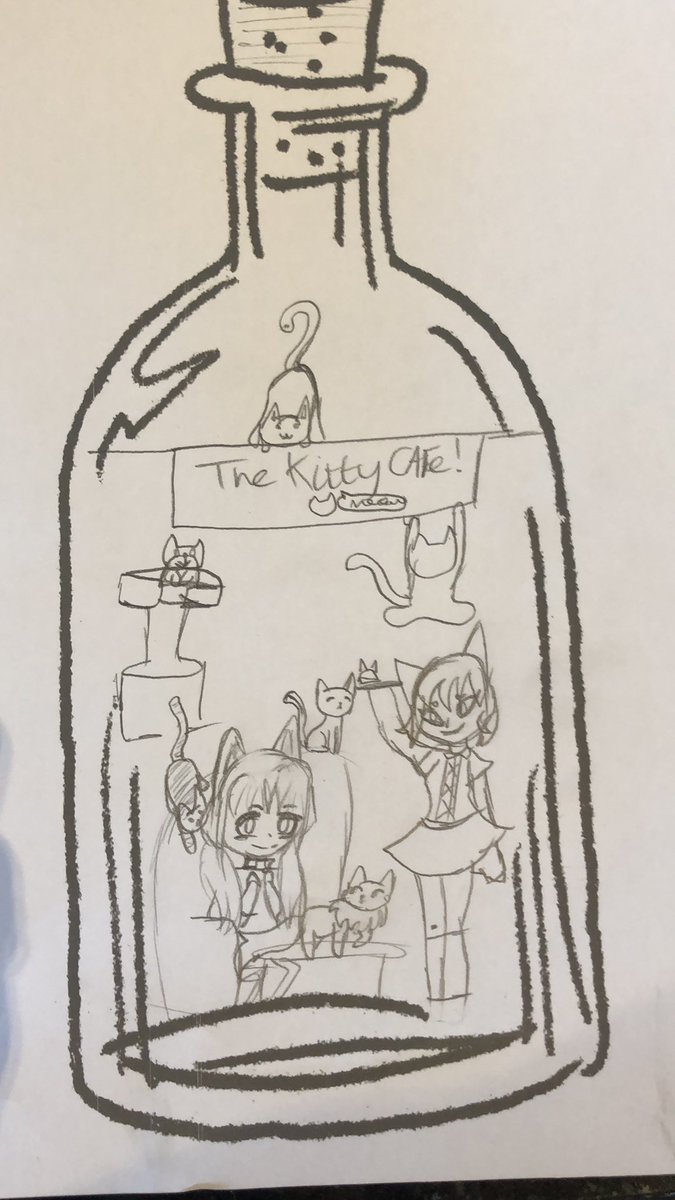HelenSThompson's tweet photo. I am looking forward to going back to the kitty cafe and seeing all of the adorable cats by Madison age 10  #bottlemoments https://t.co/xyDmwuu3Yw