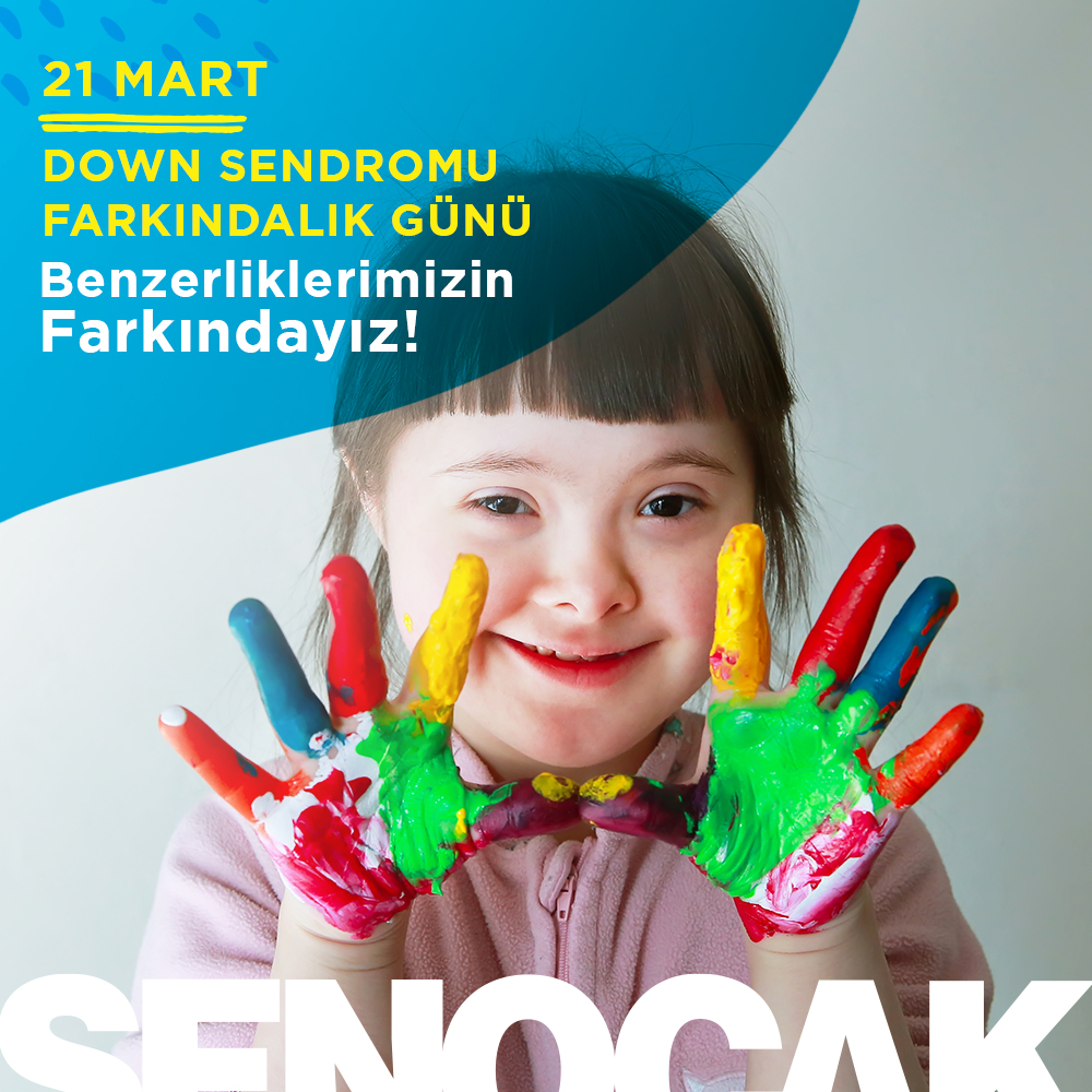 Eksiklik değil, +1'le farklılık. 🌈
Down Sendromu hastalık değil, genetik farklılıktır ve yalnızca bugün değil, her gün farkındayız... #DownSendromuFarkındalıkGünü #Şenocak