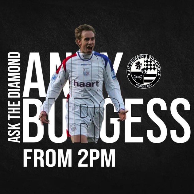 AndyBurgess_11's tweet image. From 2pm this afternoon - Twitter Q &amp;amp; A with myself and @paulunders 

Feel free to get involved 💎

#AFCRD
#AskPaul
#AskAndy