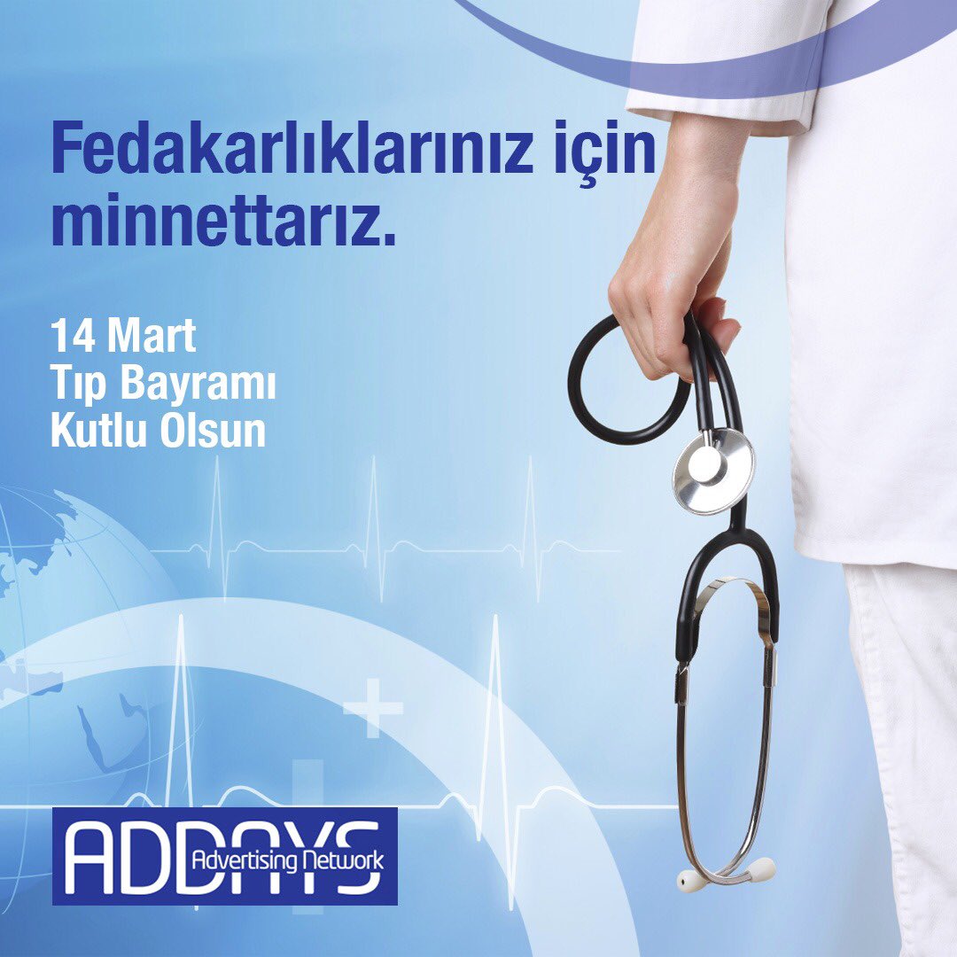 AddaysNet's tweet photo. Tüm zorluklara rağmen sağlıklı toplum olabilme yolunda var gücüyle çalışan tüm sağlık çalışanlarımızın tıp bayramını kutlarız. 
.
#14mart #14marttıpbayramı #tıpbayramı #sağlık #addays #googlepartner #mobilreklam #dijitalreklam #dijitalreklamajansi #reklamajansi https://t.co/rsWpbIVGFq