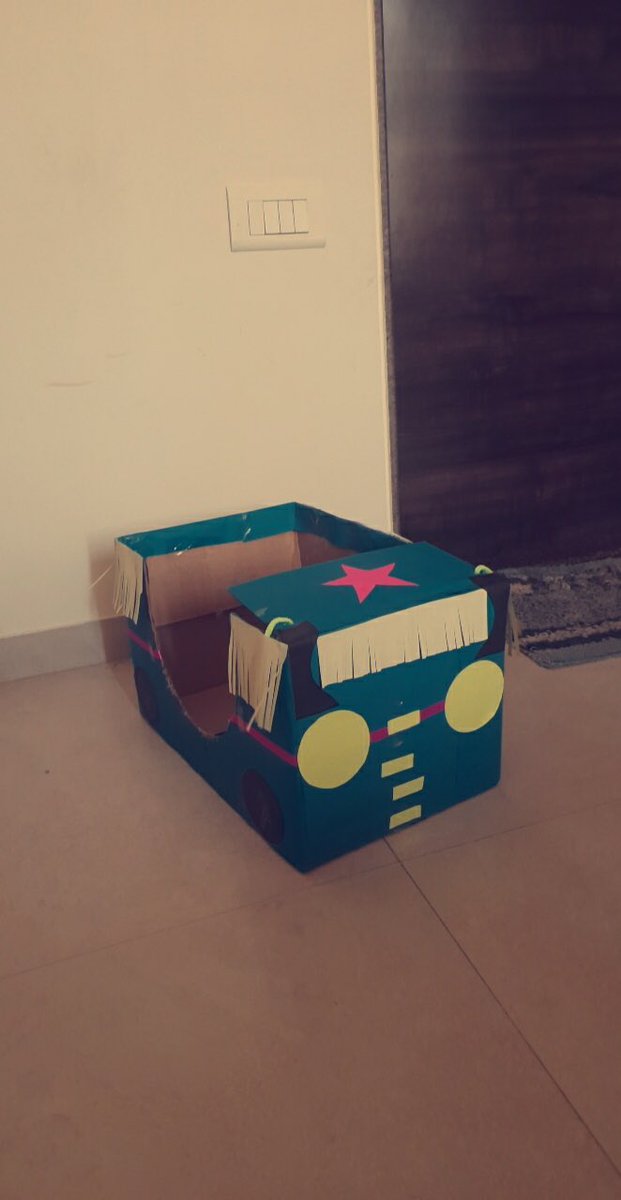 bharatmotwani9's tweet image. My Daughters First Car Made from Amazon Box. I #PledgeToReuse ♻️@amazonIN