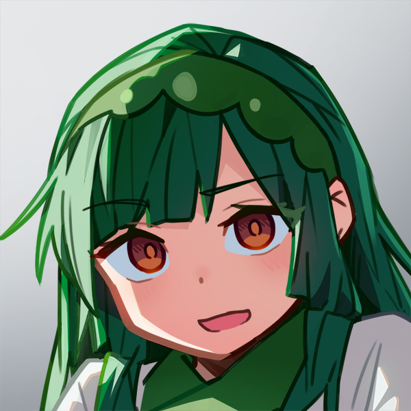 1girl green hairband solo green hair hairband looking at viewer long hair  illustration images