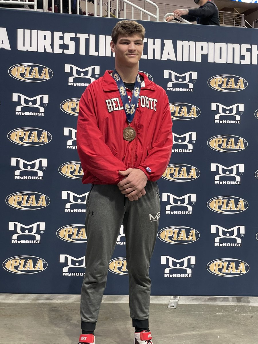 bellefontewrest's tweet image. Ethan Rossman 4th Place PIAA State Championships