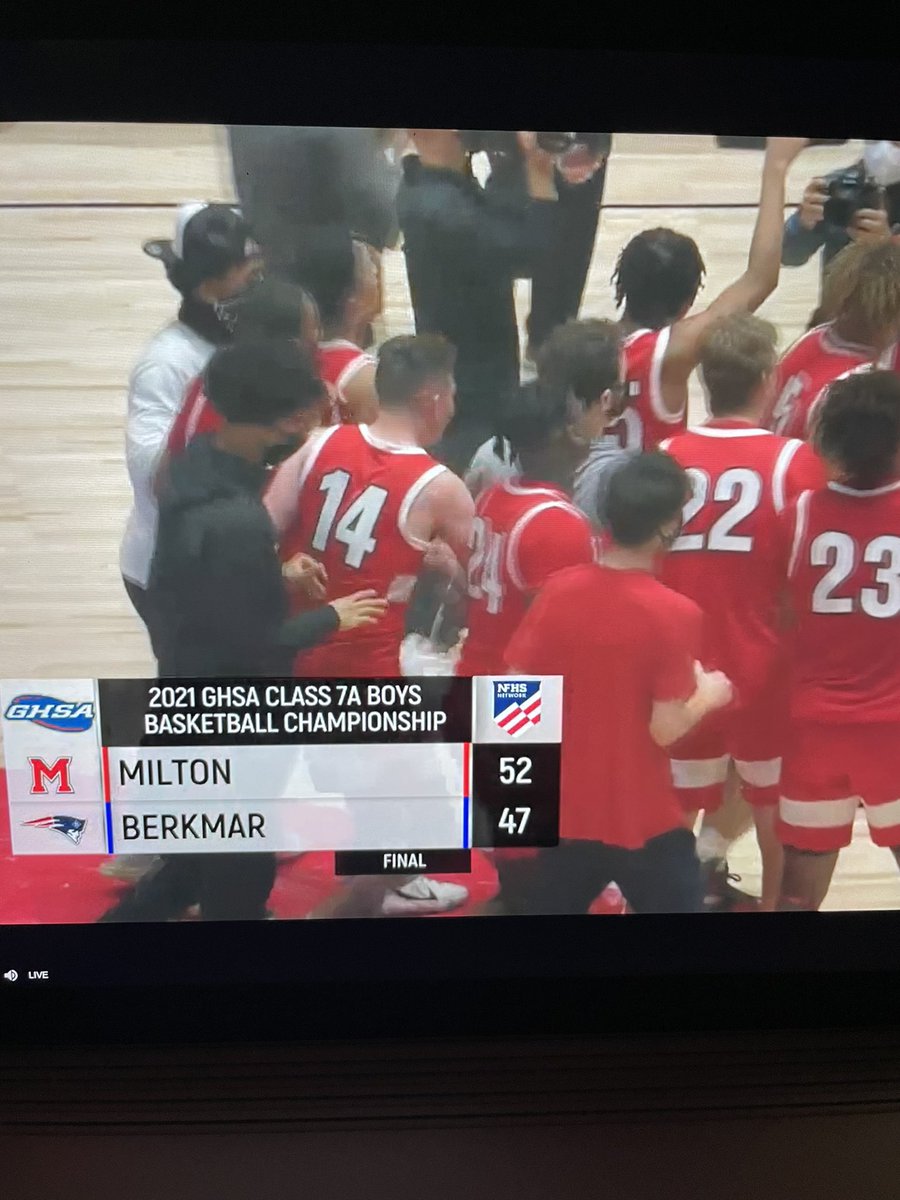 Congratulations Milton High School on a State Championship!  Great job!