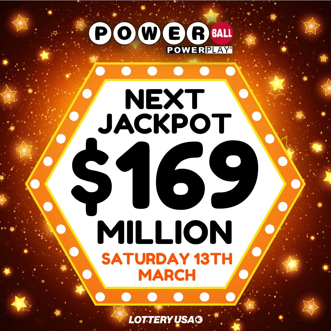 There is only one hour left before tonight's Powerball draw, with an estimated $169 million jackpot! Are you ready?

Visit Lottery USA after the draw to check the numbers: https://t.co/DzW0zN7t9h

#Powerball #lottery #lotterynumbers #jackpot https://t.co/cd0s1cbIXq