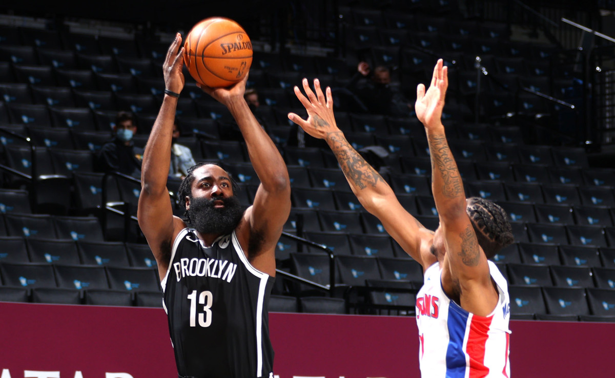 Nets grind out win over Pistons thanks to James Harden