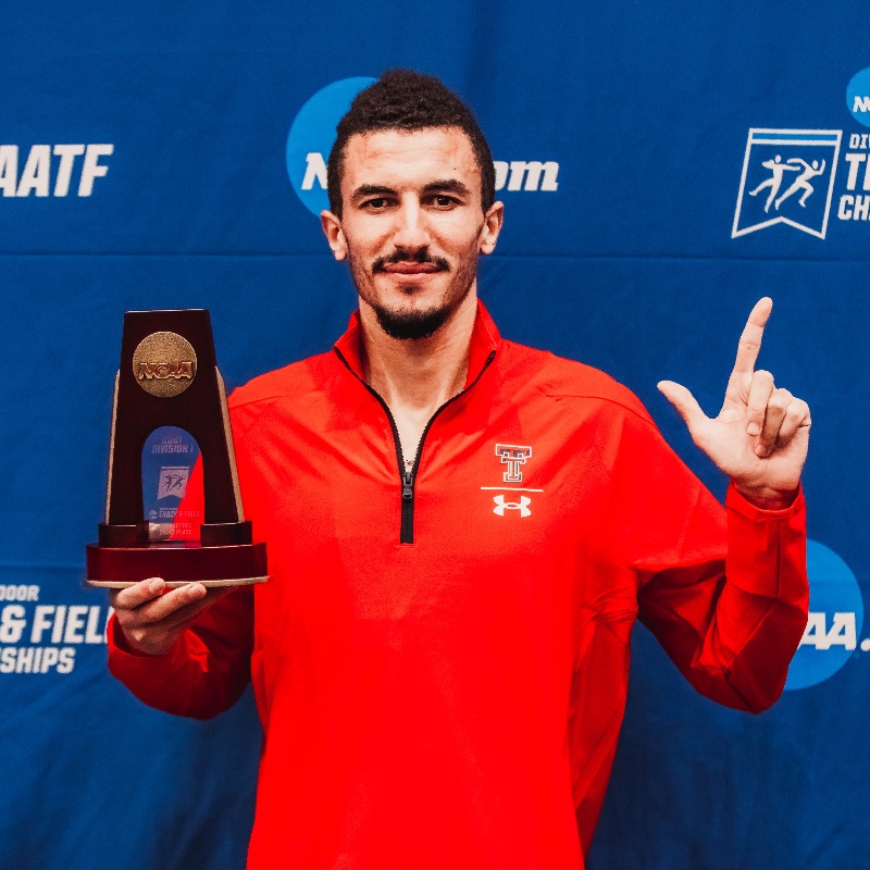 TexasTechTF's tweet photo. A national champion and a bronze medalist — both competing at their first NCAA title meet.