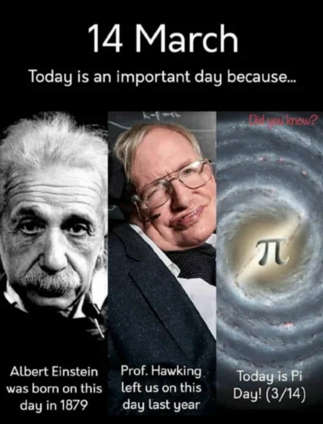 Soumya Bag on X: "Today, 14th March, is an important day in our science because Albert Einstein, the German-born theoretical physicist who developed the theory of relativity, was born on March 14,