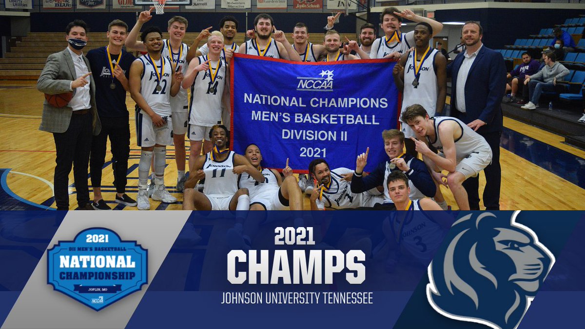 Johnson University Tennessee Captures 2021 DII Men's #NCCAA Basketball National Championship. Story: ow.ly/rWDX50DYeUm