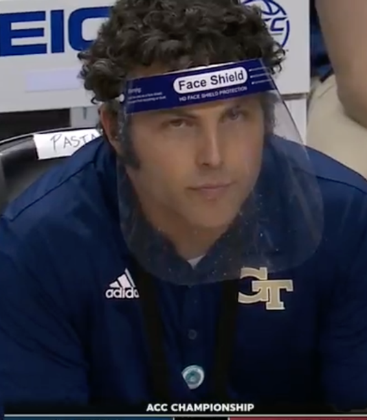 MikeMonaco_'s tweet photo. Josh Pastner smashed his face shield the night of February 12th.
That night, Georgia Tech lost on a banked-in buzzer-beater.
But ever since that fateful night, they haven’t lost since.
@GTMBB: ACC Champions.
FEAR THE SHIELD. https://t.co/Ij3UMSgCob