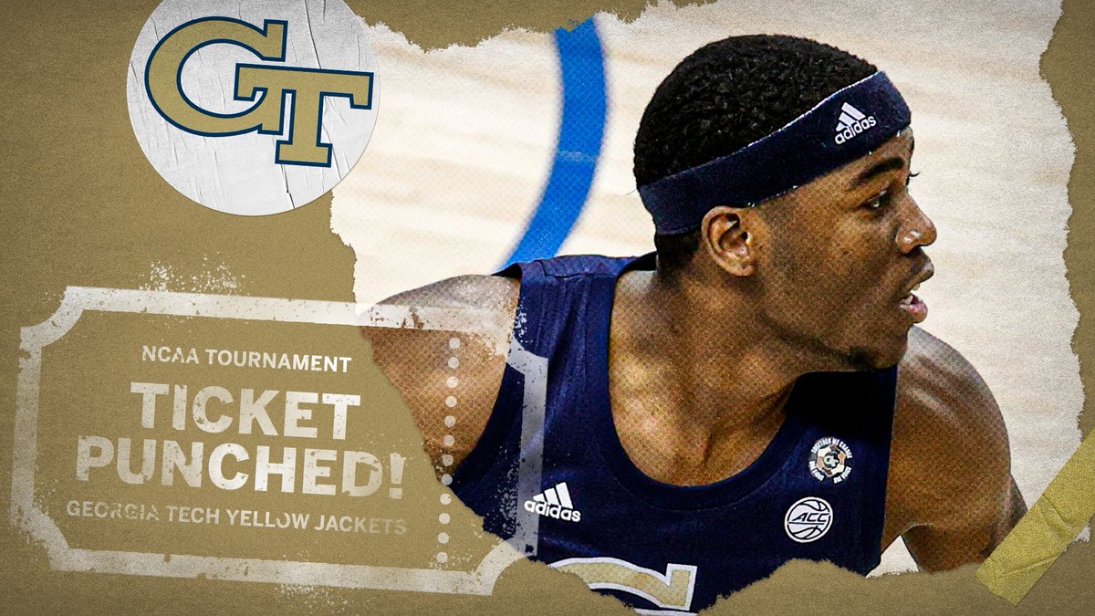 espn's tweet photo. Georgia Tech takes down Florida State for the ACC Tournament title 🏆

The Yellow Jackets secure their first NCAA Tournament appearance since 2010! https://t.co/KUYDF1AOUX