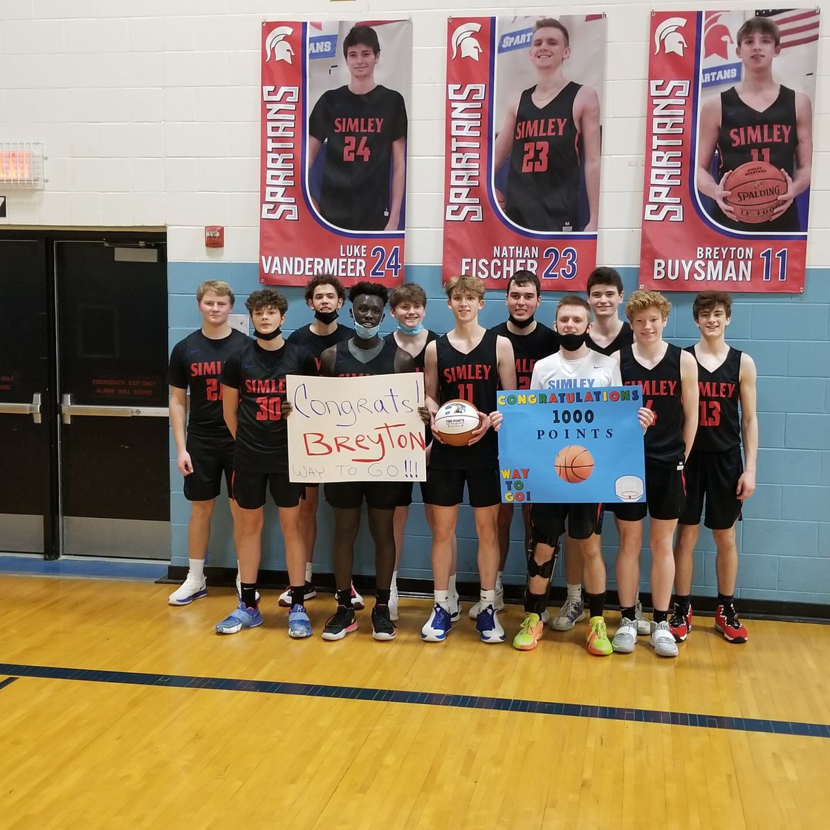 Congrats to <a href="/BreytonBuysman/">Breyton Buysman</a> on the win over HM tonight and scoring your 1,000th point. You've worked very hard to get to this point and I'm very proud of you.  Keep up the good work!