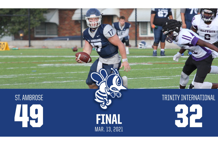 SAUBEES's tweet photo. Football: Offense comes alive in win over Trinity International
 - https://t.co/sNbgN1cIrs https://t.co/qkrpR7OSBS
