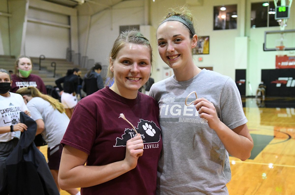 The Lady Tigers had to wait their turn, but finally got to cut down the nets as the champion of the Lakeland Pool B Opening Round of the NAIA Women's Basketball Championship. It's on to Sioux City, Iowa!