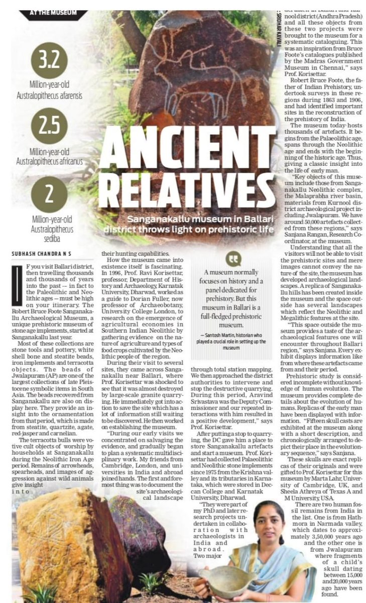 ns_subhash's tweet photo. A story of #RobertBruceFooteMuseum of #Ballari in #SundayExpress. It is the only #PreHistoricMuseum in the world.

@XpressBengaluru @santwana99 @ramupatil_TNIE @Amitsen_TNIE https://t.co/IFaISixC9S