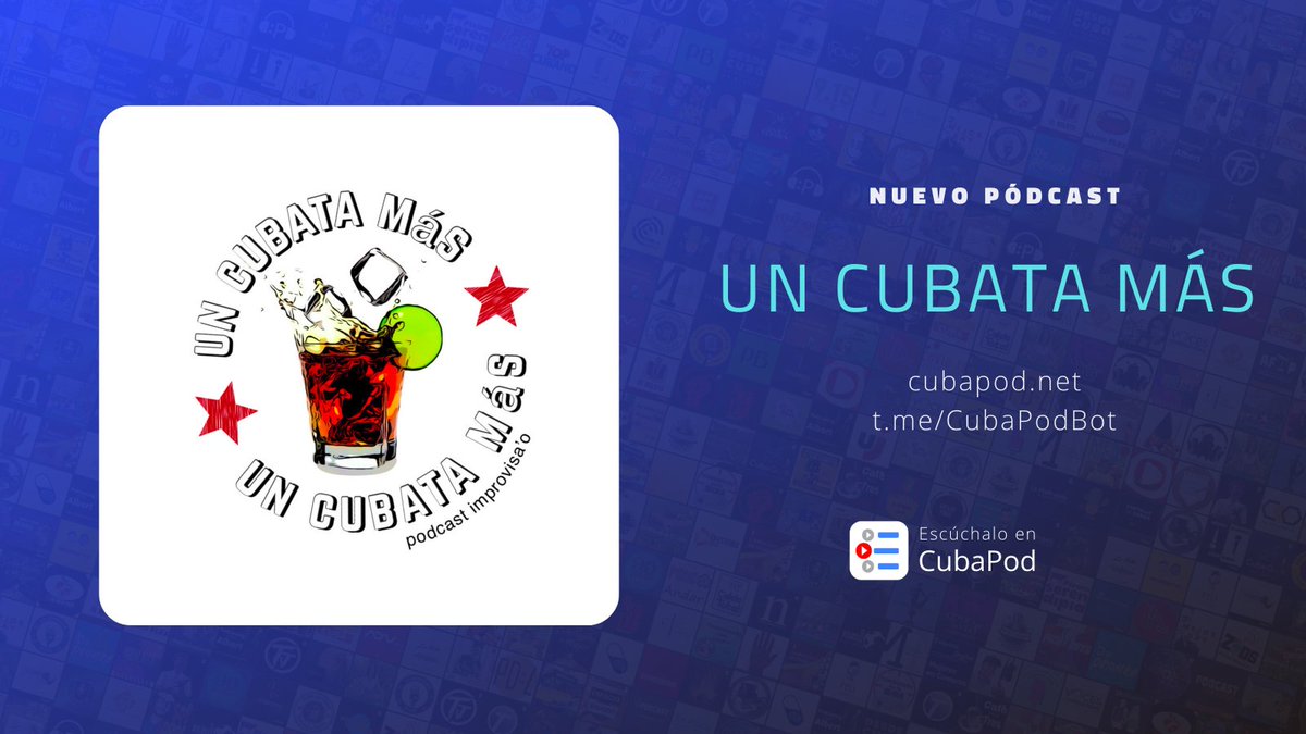 CubaPod's tweet photo. ✨ Nuevo pódcast ✨

Dos cubatas y un pódcast improvisa'o para mantener nuestras raíces.

👉 https://t.co/TxEjbmmniv
🎧 @MasCubata https://t.co/iXXj5FyzCg