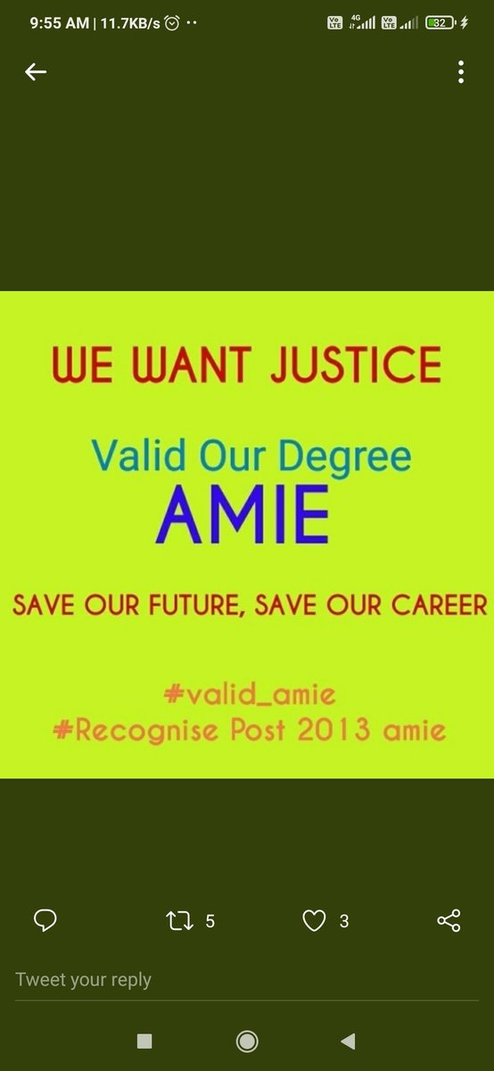 RameshK20571547's tweet photo. #valid_amie ​IEI GRADUATES ​@PMOIndia @rashtrapatibhvn @AICTE_INDIA @EduMinOfIndia  @DrRPNishank @adsahasrabudhe @IEI_Kolkata ​we all still have faith in the Government of India, the Judiciary and the Education Ministry. You will surely hear our plea and will soon do justice https://t.co/V8ZapQUP2a