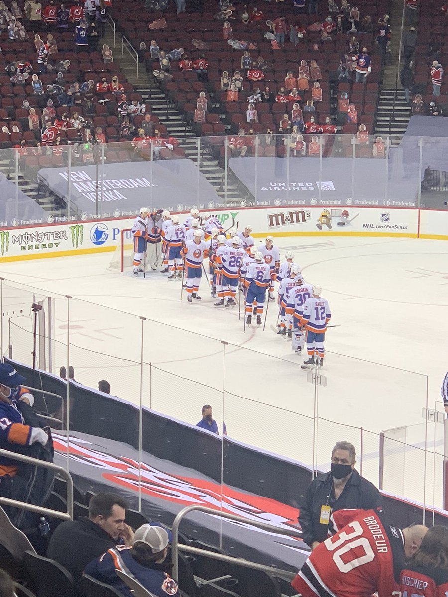 Christoff_77's tweet photo. First game in person in over a year and first time ever going to @PruCenter. It was no sold out Coli, but it was definitely nice to finally be back. 8 straight! #Isles #InvadeTheRock https://t.co/HNK58rmFX1