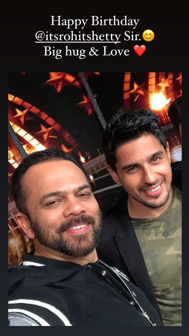 Story 1 : Latest IG Story!
Happy Birthday Rohit Shetty Sir Big hug & Love   