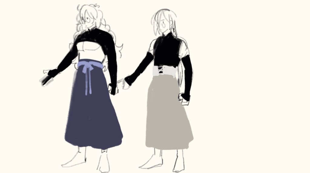 speaking of my ocs. i was deconstructing their outfits ystd and 