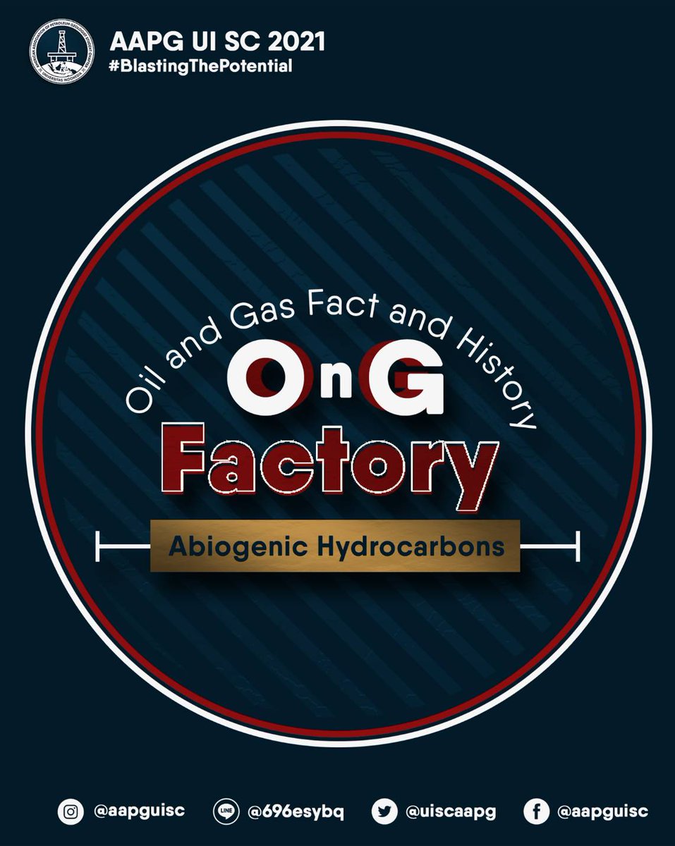 uiscaapg's tweet photo. [OnG FACTORY : Abiogenic Hydrocarbons]

Hello, AAPG!

For today's Oil and Gas Fact and History, the topic is Abiogenic Hydrocarbons. A postulate rather not well known and not well accepted by most researchers.

AAPG UI SC 2021
#BlastingThePotential https://t.co/FJ5mls774e