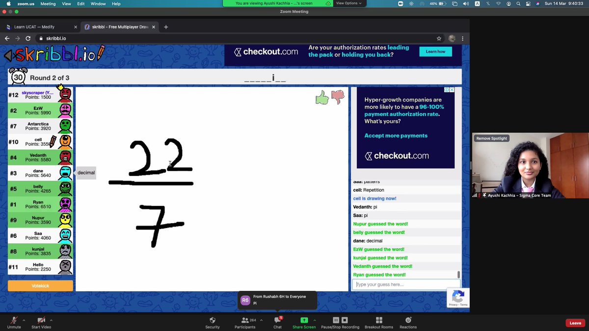 Mathematical Skribbl with our super enthusiastic Middle and Senior school students! Custom words designed by Yohann Dsouza, grade 10. If you haven’t joined the event yet, tune in through the link on this page: sigmapiday.carrd.co
<a href="/KNargish/">Nargish Khambatta</a> <a href="/GemsCorporate/">Gems Corporate </a> <a href="/DxbModern/">GEMS Modern Academy</a>
