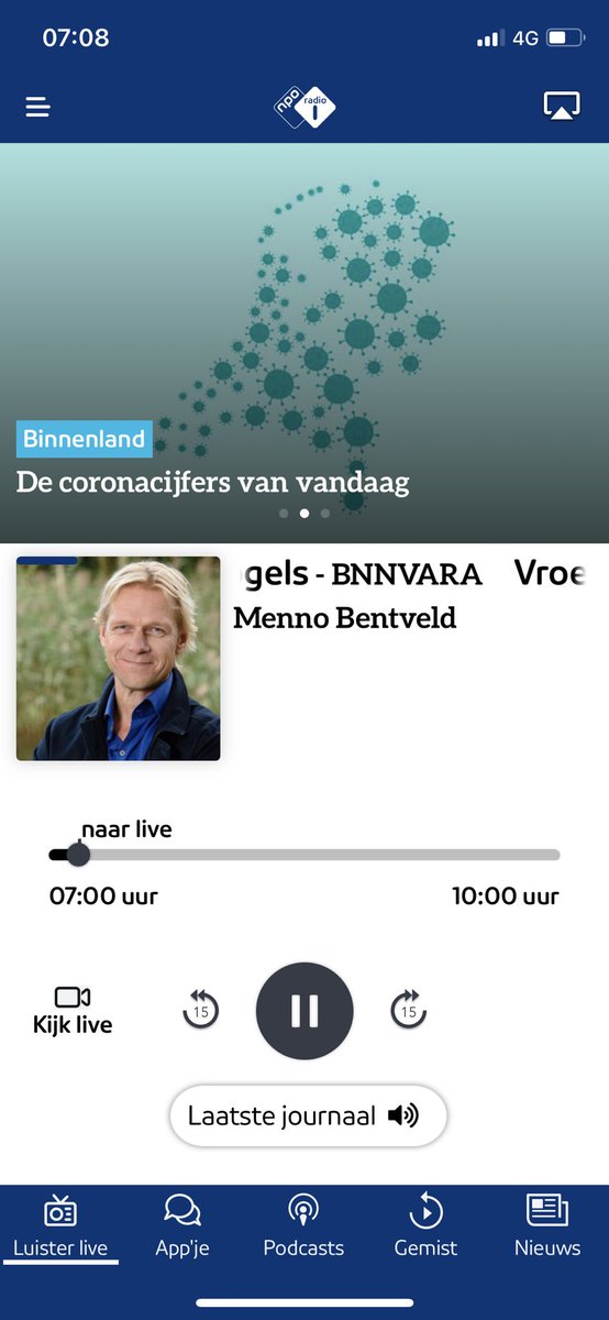 Menno klinkt heel anders vanmorgen bij <a href="/VroegeVogels/">Vroege Vogels</a>