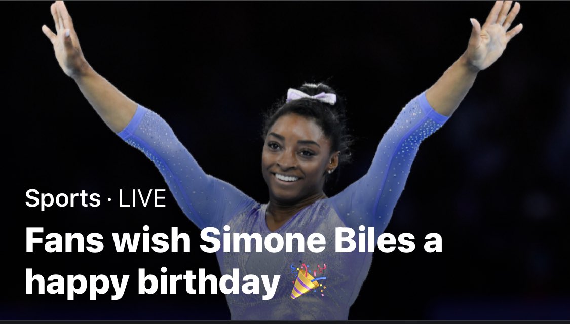 Even message wants to wish Simone Biles a happy birthday! 

HBD  