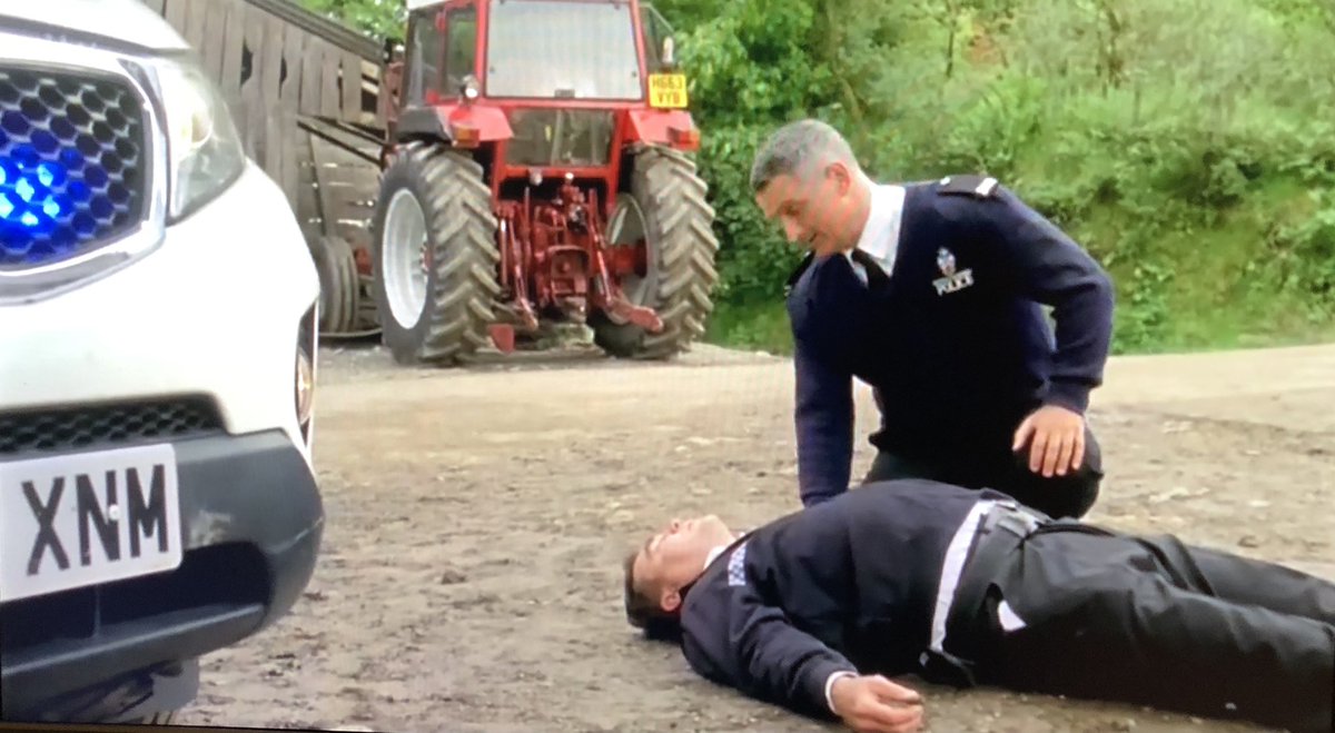 absolutoursuk's tweet photo. #Blue to #Red #tractor was star of @DocMartinOnline @cornwallfilming helping us out today - series 9 Ep 4 - fraud case for #PCPenhale Looking forward to guiding DocM summer tours booked this week. @BBGuides @awctg @SulisGuides  @NFUCountryside @VC_B2B @WestcountryWide https://t.co/wmpNHrn5AI