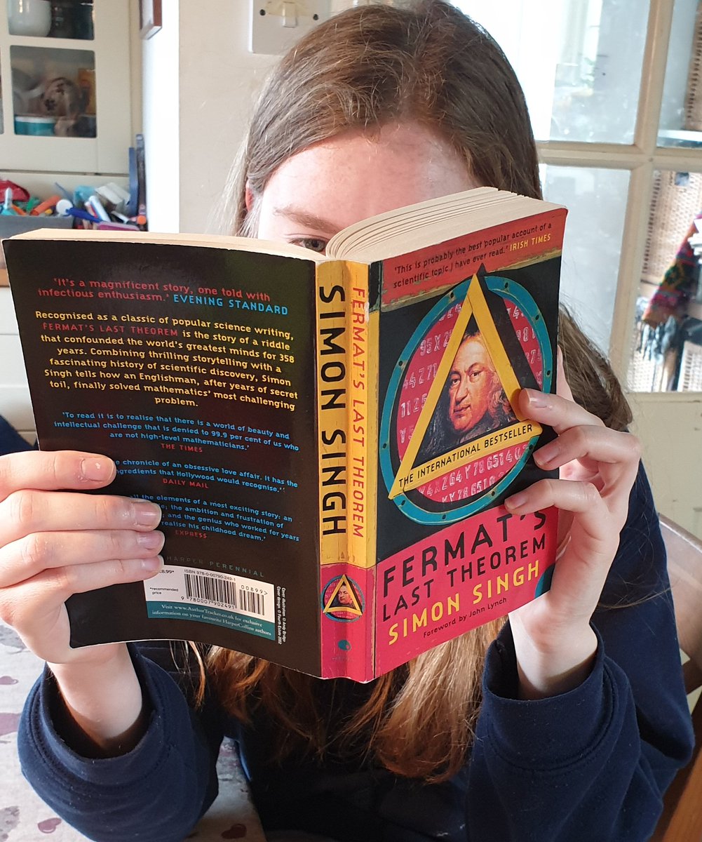 My 22yo daughter is spontaneously reading aloud to her 20 yo sister & 17 yo brother. They are completely engrossed: violence, sex, conspiracy  and lots of mathematicians & theorems. The #bookblether in my house is making me happy on mother's day! I need to read this book...