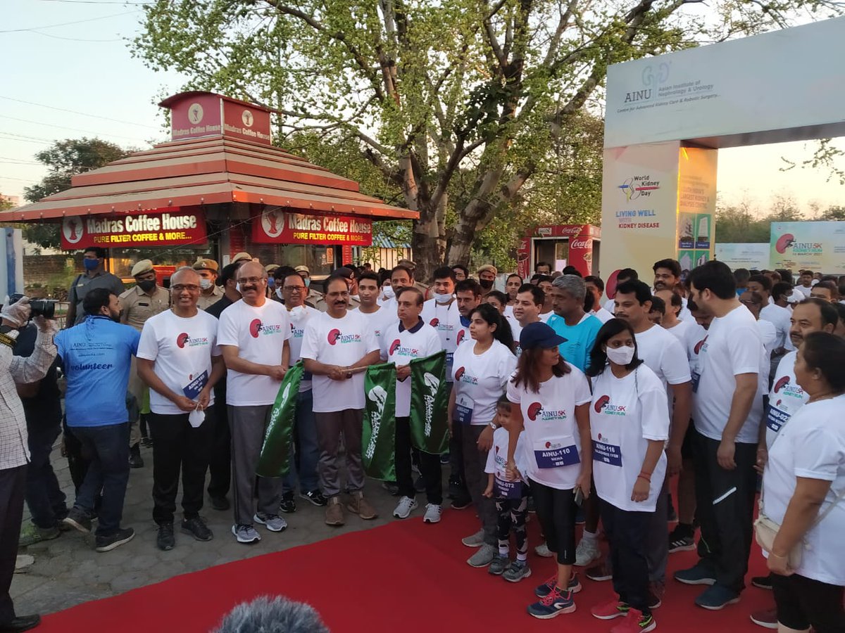 #ainu5krun  . Heartfelt thanks from TeamAINU to DrNageshwar reddy #aighospitals and Shri Mahender reddy garu DGP Telangana for flagging off the event #ainuindia #worldkidneyday2021