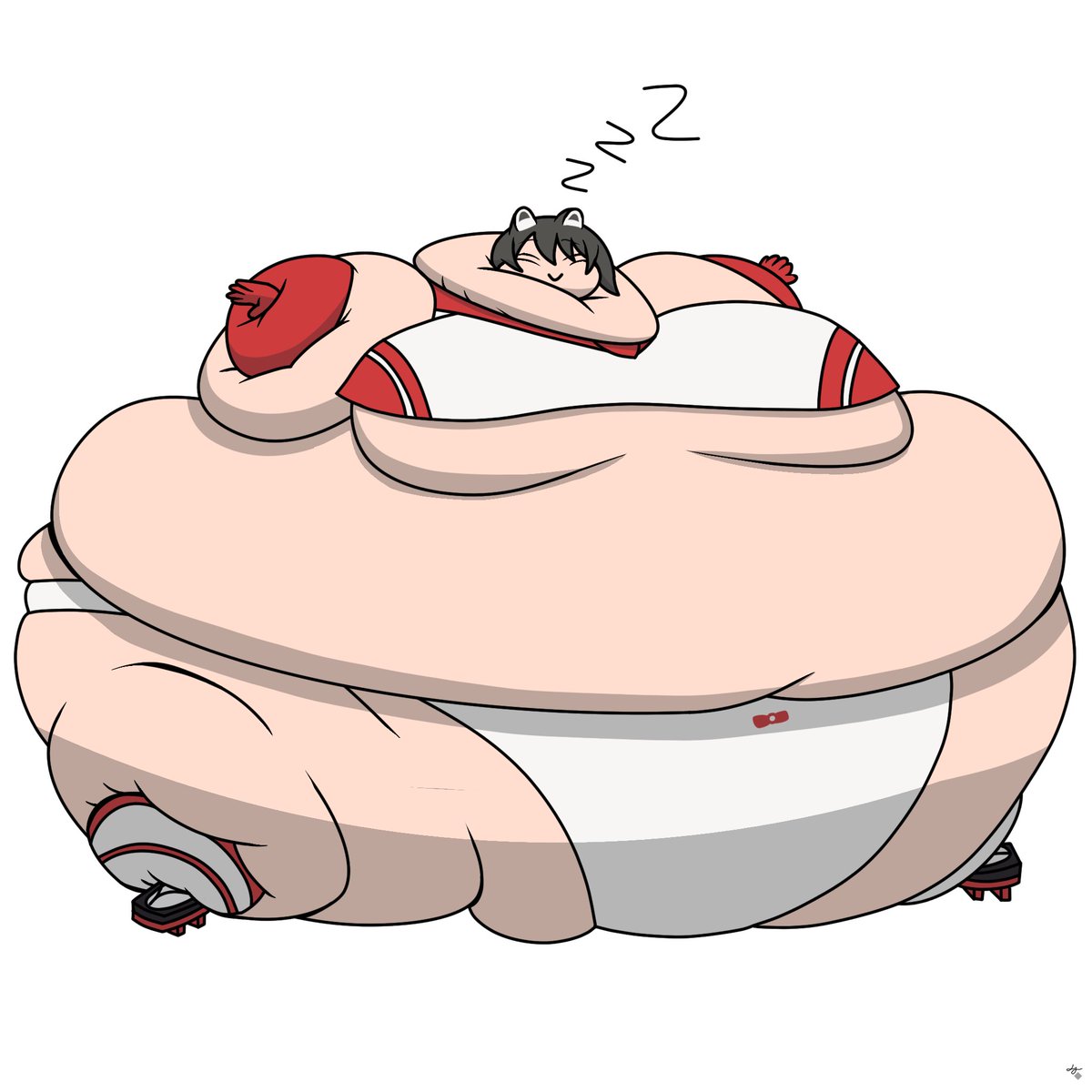 "Zzzzzz......foooood......."

Tfw you're so chonky, bullets tickle you. She should really be a 3* instead of a 2* in the gacha, and 3-digits at the scale, provided there is one that can work.

deviantart.com/waffletrigger/…