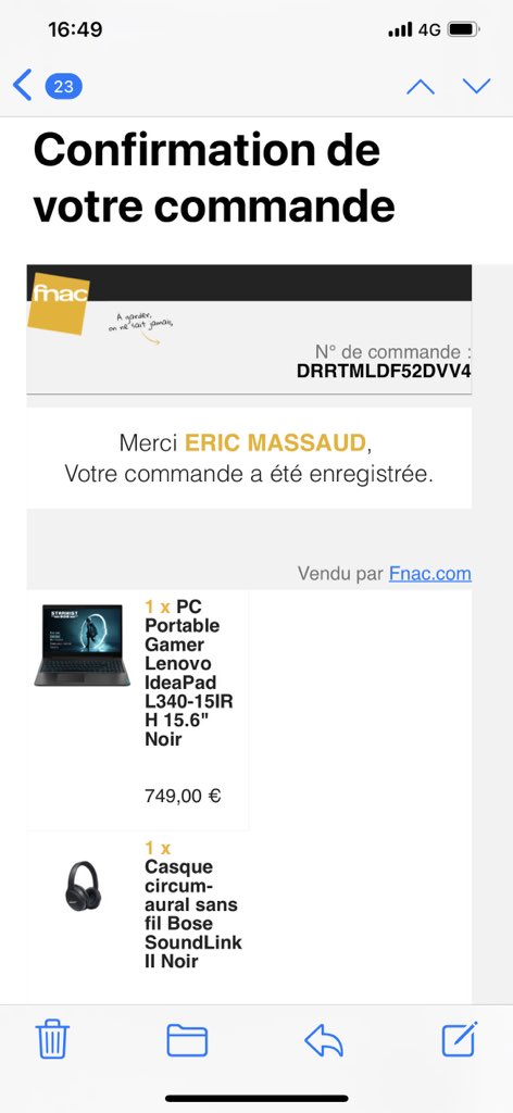 EricMassaud's tweet image. La meilleure arnaque que j’ai reçue par mail à ce jour…
Ils font des progrès petit à petit, méfiance !!!