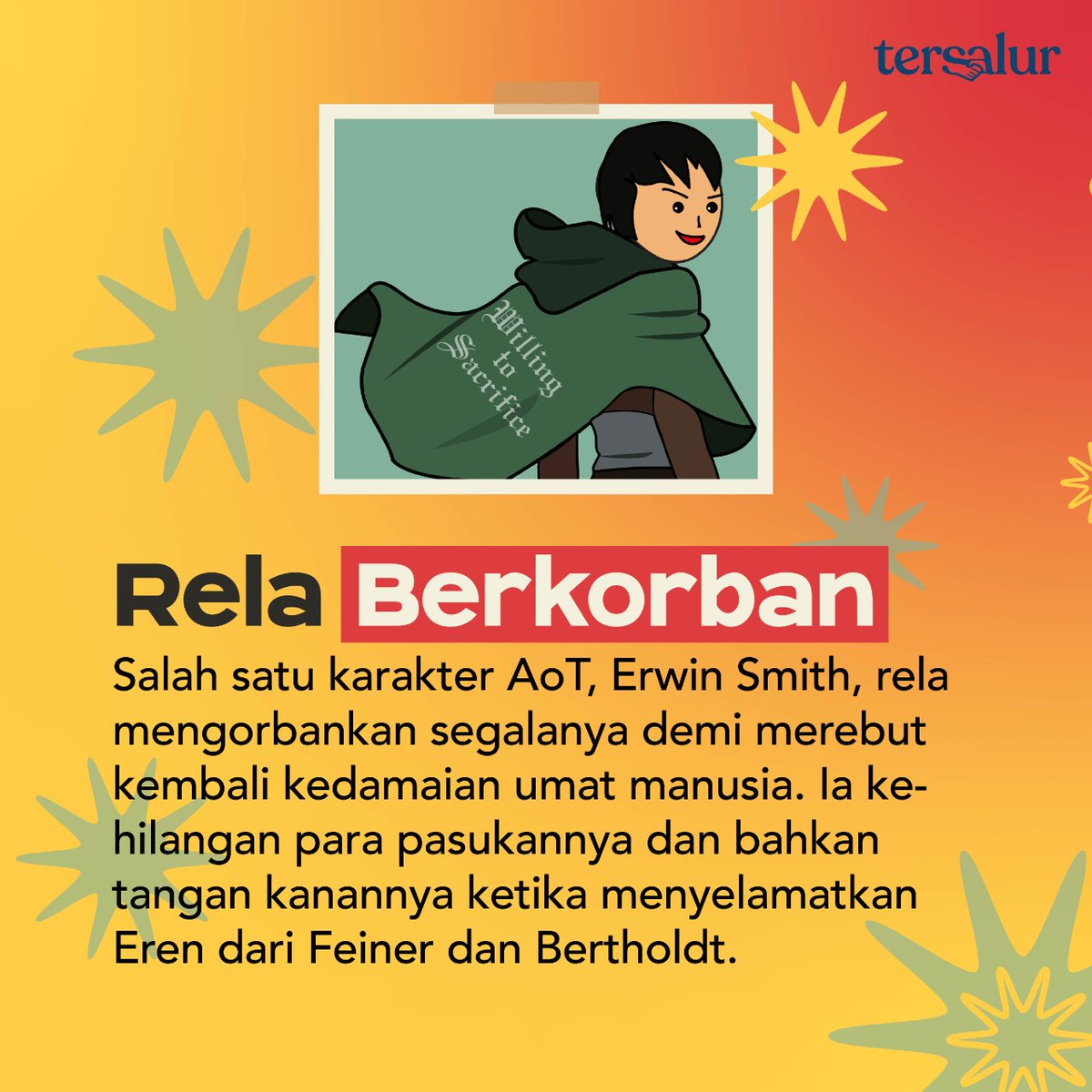 tersalur's tweet photo. Selamat hari minggu Sobat Tersalur! Siapa disini yang suka nonton atau baca buku Attack on Titan? Yuk, simak hal - hal menarik seputar Attack on Titan! 
Kunjungi juga Instagram Tersalur yaa https://t.co/kthIBTuSdg https://t.co/Gaki1M8K0B