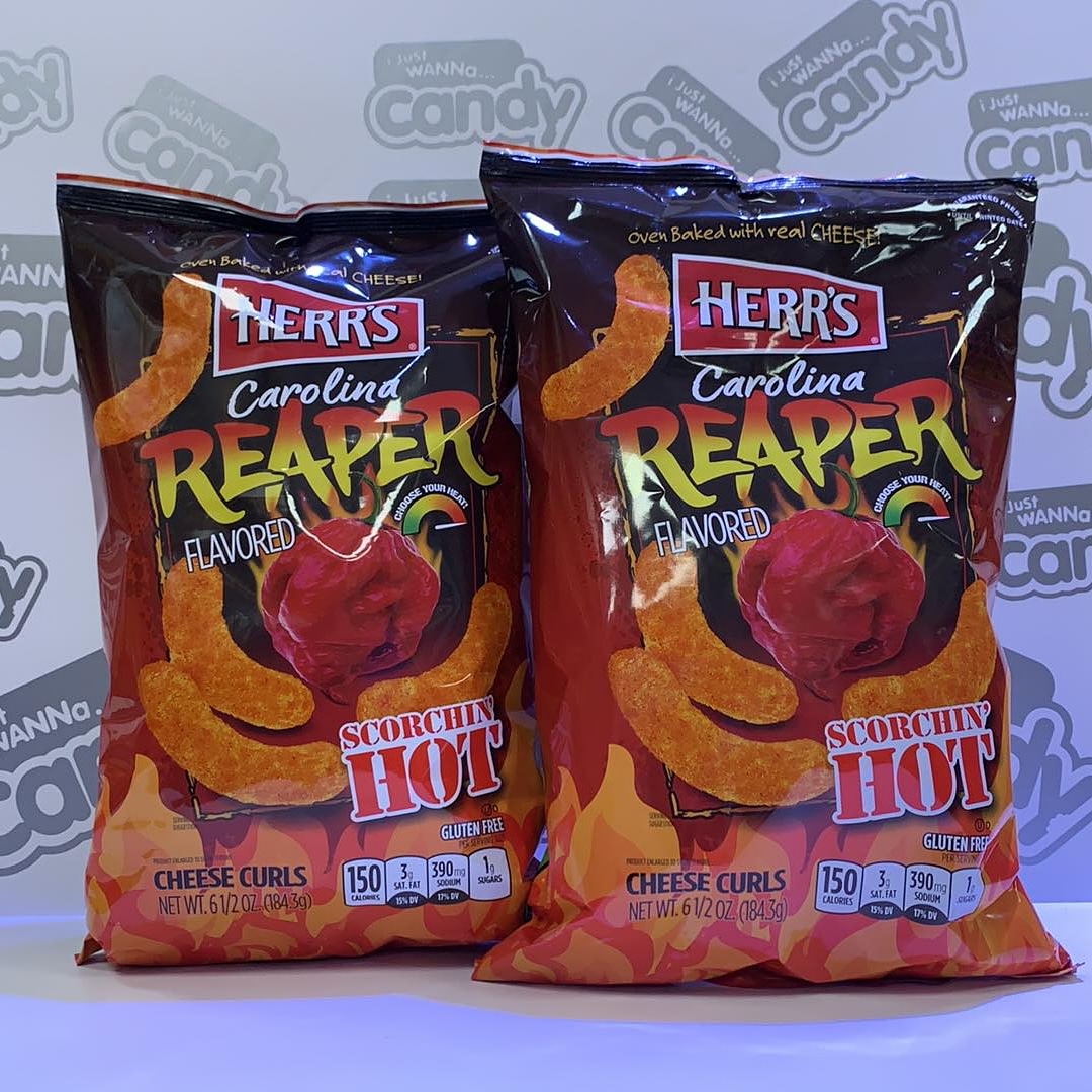 If you like your cheese curls spicy 🇺🇸🇺🇸🇺🇸

#herrs #carolinareaper #spicycheesecurls #cheesecurls #scortchinghot #hotcheesecurls #hot

Order your American goodies from IJustWannaCandy.co.uk 

ijustwannacandy.co.uk/product/herrs-…