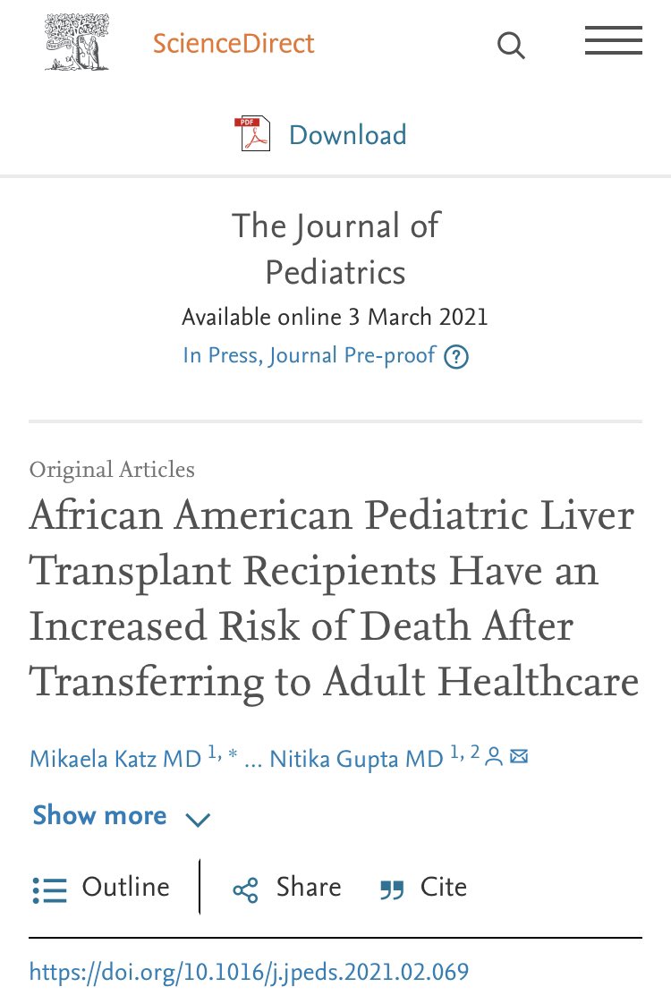 Can’t lie, pretty excited about this. Check out the author on this one! Only took three years to publish... thankful for my mentor and the whole team that worked on this!#pediatriclivertransplant #emorypediatrics #firstauthor @EmoryPediatrics @JPediatr