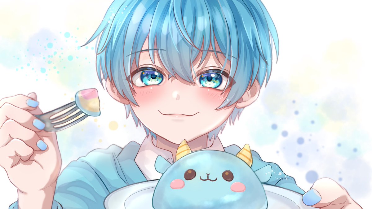 はい あーん Happy Whiteday すとぷりギャラ 愛朱 リアル多忙のイラスト